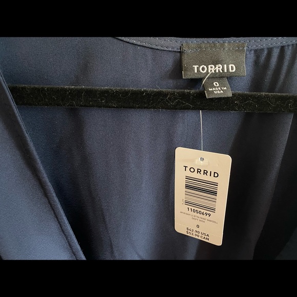Torrid Navy Blue Blouse - Picture 3 of 4